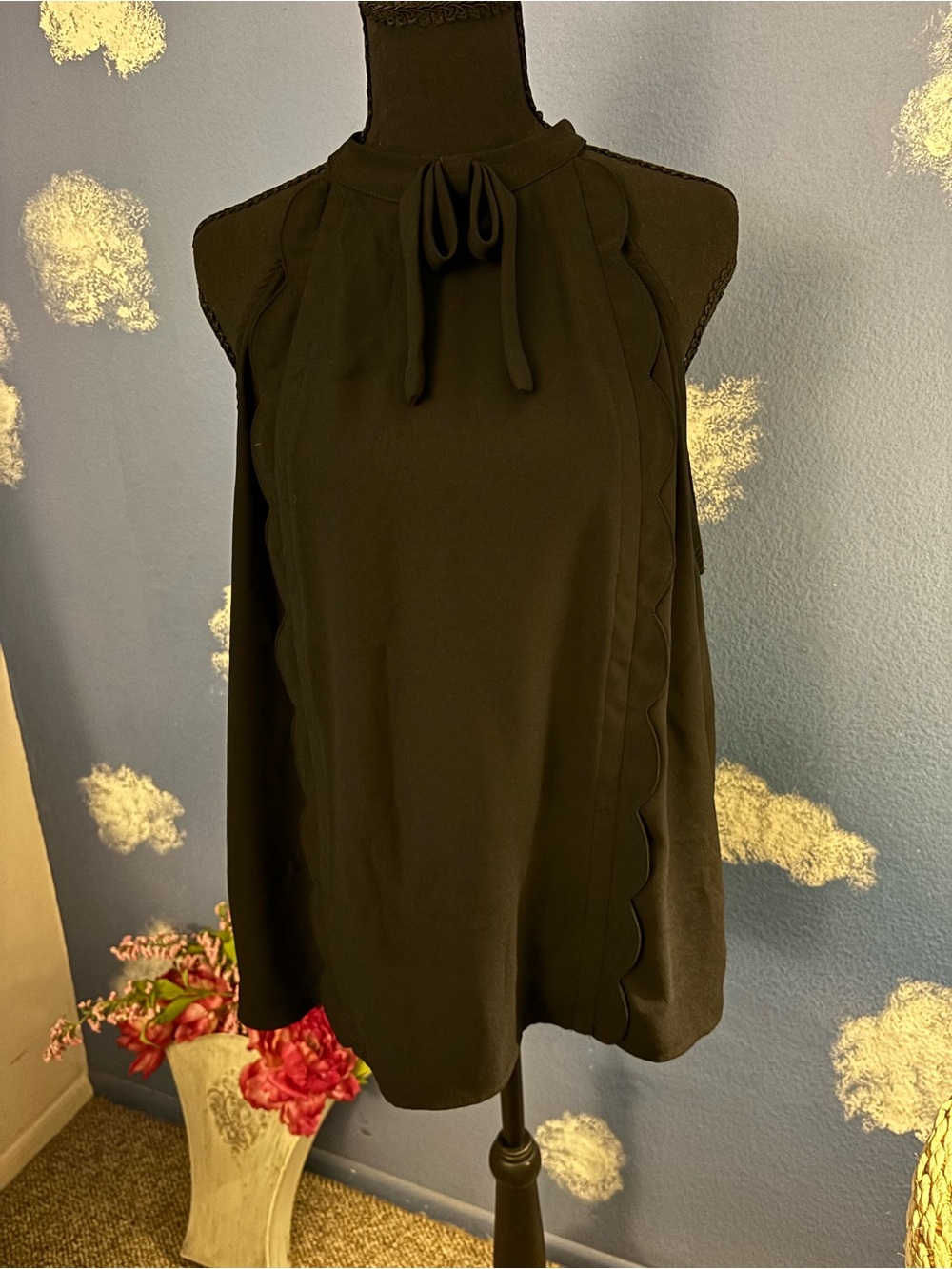 Victoria Beckham for Target Women’s Black Tie-Neck Halter Top